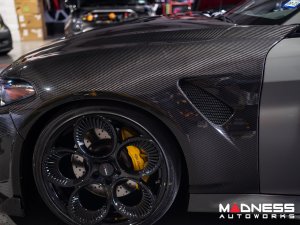 Alfa Romeo Giulia GTAm Style Front Fenders - Carbon Fiber - Raw Finish